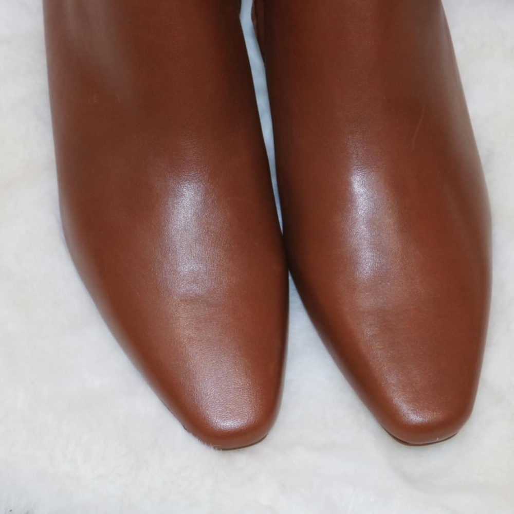 Lauren Ralph Lauren Willa Women's Size 10 dark Tan Leather Booties